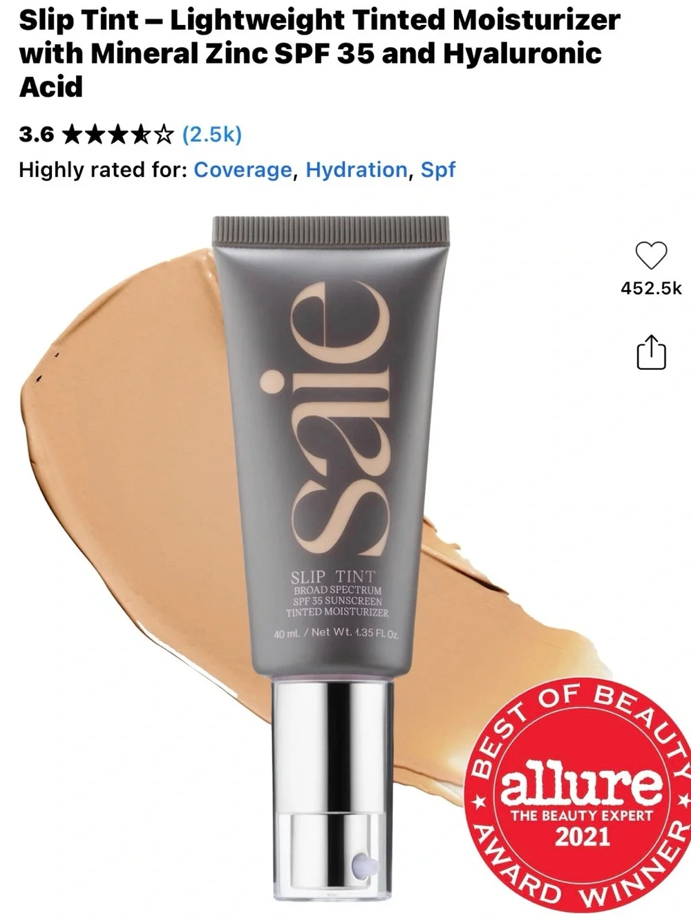 Said slip tint
